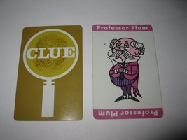 1963 Clue Board Game Piece: Professor Plum Suspect Card - $3.00