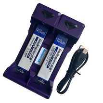 Two Gumstick Battery and charger set For JVC Victor Portable mini disc player XM - £19.14 GBP