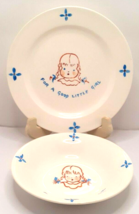 Edwin M. Knowles China Co. Child&#39;s Plate &amp; Bowl Set Vintage - £15.86 GBP