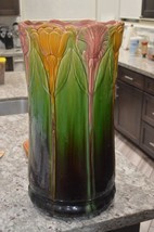 Large &amp; Beautiful &amp; Rare Vintage Floral Weller Vase, 20.5” tall - £679.45 GBP