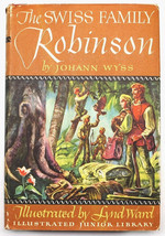 The Swiss Family Robinson Johann Wyss Illustrated HC Dust Jacket 1949 - $19.95