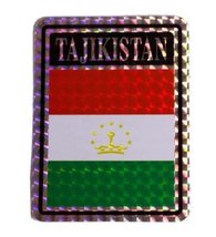 K&#39;s Novelties Wholesale Lot 12 Tajikistan Country Flag Reflective Decal Bumper S - £10.35 GBP