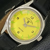 Mens Favre Leuba Sea King 253 HAND-WINDING Swiss Yellow Dial Watch a432542-1 - £28.17 GBP