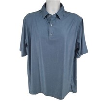 FootJoy Polo Golf Shirt Houndstooth Blue Performance Stretch Size Large - £23.73 GBP