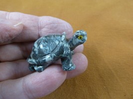 Y-TUR-LA-54) Tortoise land turtle carving SOAPSTONE FIGURINE love little turtles - £6.92 GBP