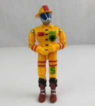 Vintage 1999 Lanard The Corps Emergency Rescue Yellow Firefighter 3.75&quot; ... - £7.62 GBP