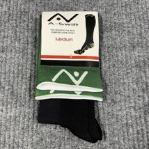 A-Swift Compression Socks Women (9.5-11.5)Men (8-10) Size Medium Green B... - £8.58 GBP