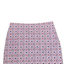  Talbots Petites Women&#39; 12P Red / Blue Floral Lined Side Zip Pencil Mini Skirt - £15.81 GBP