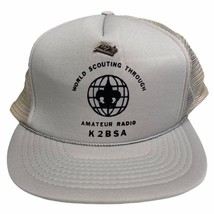 Vintage World Scouting Trucker Hat Jamboree 1985, White, Unisex - £5.67 GBP