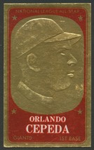 1965 TOPPS Embossed Gold Foil Card Number 45 Orlando Cepeda S.F. Giants HOF - £10.55 GBP