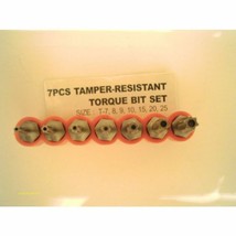 7 Piece Security Tamper Proof Torx Bit Set T-7-8-9-10-15-20-25 Electrica... - £8.68 GBP