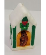 VTG Jasco Snowy Christmas Holiday Hound Dog House Shelter Xmas Candle Se... - £22.85 GBP