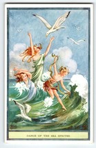 Fairies Postcard Fairy Dance Of The Sea Sprites Gull Rene Cloke Valentine &amp; Sons - £12.64 GBP