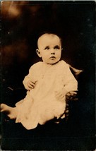 RPPC Adorable Baby With Face In Wonder UNP DB Postcard C4 - £2.78 GBP