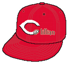 MLB ~ CINCINNATI REDS Cap Cross Stitch Pattern - $3.95