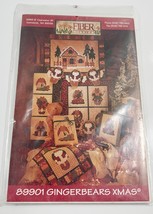 GINGERBEARS XMAS Quilt, Garland, Wrapping Paper APPLIQUE Pattern - Fiber... - $9.89