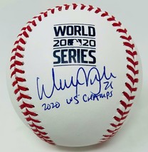 Walker Buehler Autographed &quot;2020 Ws Champs&quot; World Series Baseball Fanatics - £389.24 GBP