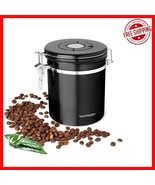 16 Oz Black Coffee Container - Airtight, Vacuum-Sealed with Date Wheel - $744.16 MXN