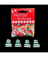 Christmas Sewing Buttons New Red Green Owls and Vintage Christmas Trees ... - £3.66 GBP