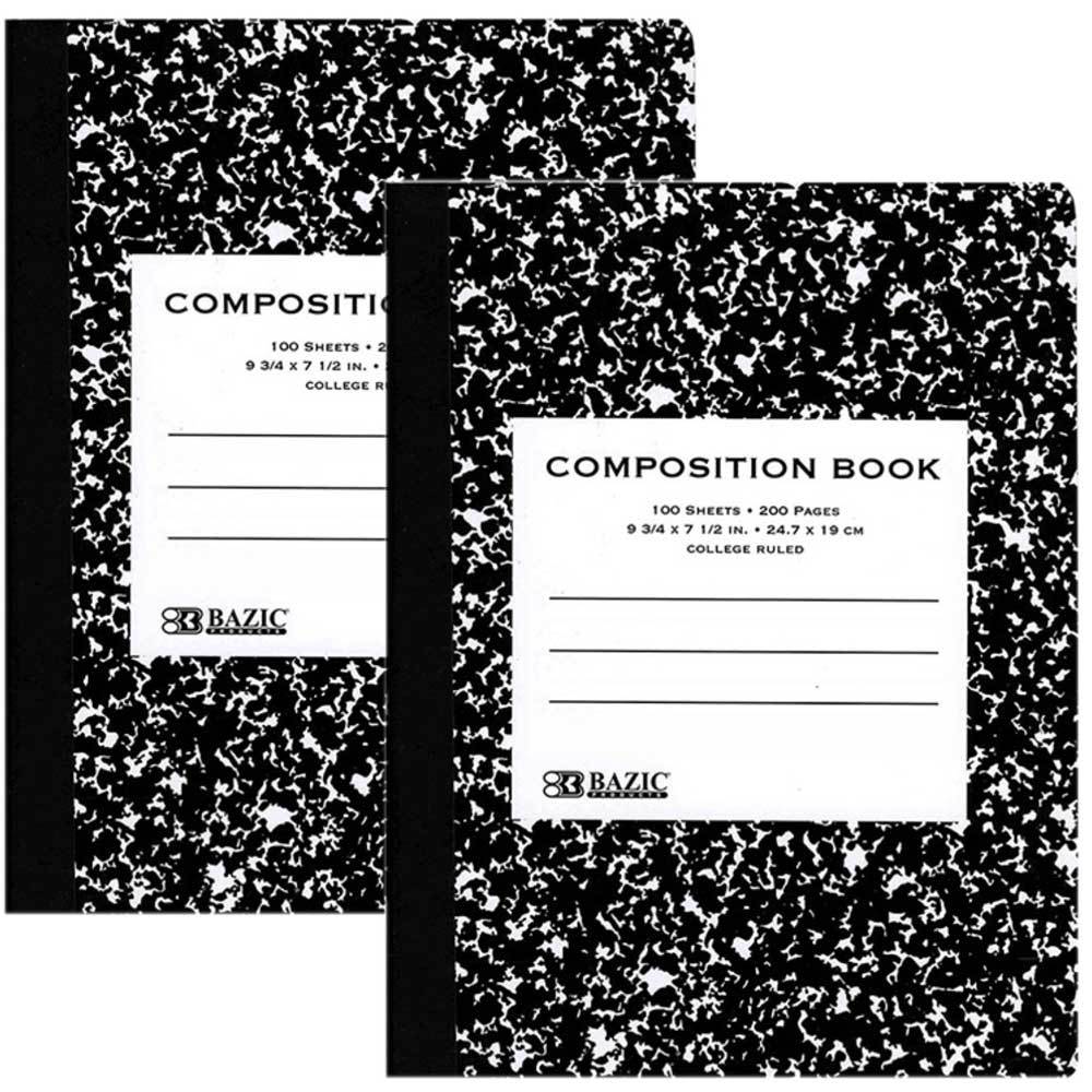 Composition Book, College Ruled, 100 ct., 7-1/2 x 9-3/4 in. | Black Marble  - $16.99 - $45.99