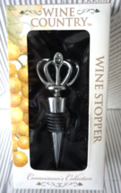 Wine Country Crown Top Wine Stopper Connoisseur&#39;s Collection New In Box - $11.85