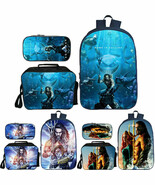 Aquaman Backpack Students School Bag Pencil Case Kids Lunch Bag Cooler B... - $837.54 MXN