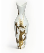 Bjorn Wiinglad Rosenthal Porcelain &amp; Gold Decorative Vase - Germany - 13... - $101.55 CAD