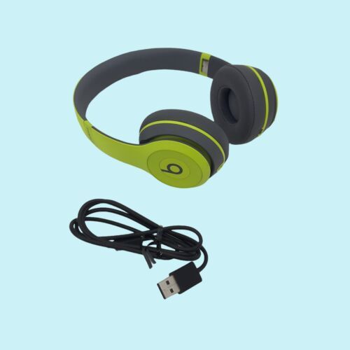 Beats Solo Wireless On-Ear Headphones Model B0534 - Gray & Green #U2589 - £39.04 GBP