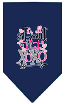 All About that XOXO Screen Print Bandana Navy Blue Small - £9.23 GBP