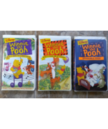 (3) Winnie the Pooh VHS Sing a Song, Spookable Pooh, Sing a Song with Ti... - $15.99