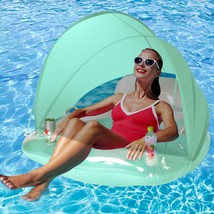 Float Joy Pool Floats With Canopy For Adults Inflatable Lake Pool Floaties With - $44.99