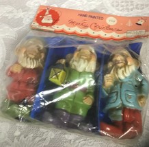 Japan Gnome Elf Figurines Ceramic Hand Painted Lot/3 Vintage in Package - £17.35 GBP