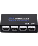 1x4 HDMI Splitter, 1 in 4 Out HDMI Splitter Audio Video Distributor Box ... - $13.73 CAD