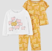 Toddler Girls&#39; 3pc Sheep Pajama Set - Just One You° made by carter&#39;s 2T (P) - £12.49 GBP