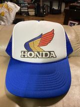 Vintage Honda Logo White Blue Truckers Snapback Hat Unworn,trucker hat s... - £48.06 GBP