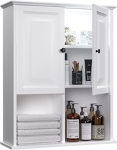 Haioou Bathroom Wall Cabinet With Motion Sensor Led Light, Wooden, Moder... - $194.99