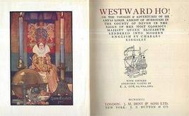 Rare 1923 Uk Color Illustrated Edition Westward Ho! By Charles Kingsley Gift [Ha - £100.46 GBP