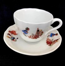 Continental China Cup &amp; Saucer Antique German Children Toys Transfer Dec... - £22.38 GBP