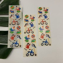 Mrs Grossmans Vintage 90s Stickers By The Yard Childrens Toys Dolls Trike Train - $10.88