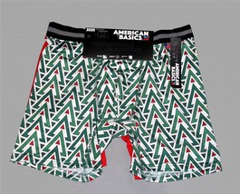 2 American Basics Triangle Red &amp; Green Christmas Trees &amp; Red Boxers Mens... - $15.99