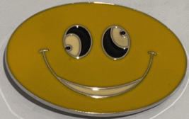 Yellow Smiley Face Googly Eyes Emoji Metal Belt Buckle Unisex - £8.80 GBP