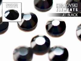 Swarovski Flat Back (NON HOTFIX) Jet Black Rhinestones SS06Ø2.0mm (100 Pcs/Bag) - £5.10 GBP