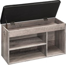 Hoobro Shoe Storage Bench With Padded Cushion, Entryway Bench, Greige Bg40Hx01. - $103.98