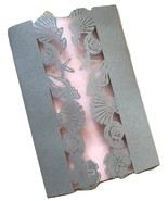 50pieces Luxury Silver Seashell Wedding Invitation,Laser Cut Invitation ... - $75.05 CAD