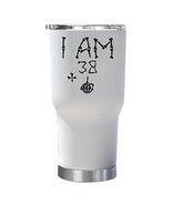 I Am 38 Plus One Skeleton Bone Middle Finger Tumbler With Lid 30oz Gift ... - £23.32 GBP