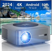 [Digital Focus] Portable Projector With Wifi-6 And Bluetooth 5.0 4K Support, - £294.45 GBP