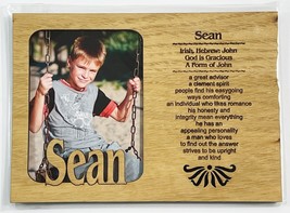 SEAN Personalized Name Profile Laser Engraved Wood Picture Frame Magnet - $9.90
