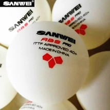 30/60 balls SANWEI Table Tennis Ball 3- ABS 40+ PRO seamed New material plastic  - £114.27 GBP