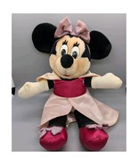 Vintage Minnie Mouse Plush 14&quot; Pink Princess Dress Stuffed Animal *See D... - $6.89