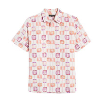 Ted Baker London Men&#39;s Short Sleeve Fils Square &amp; Pinstripe Print  Casua... - $54.12